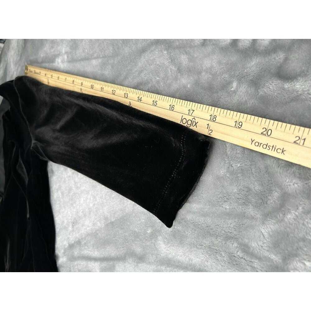 Badgley Mischka Dress Size 4 Black Velvet Tie Front Body Con Scuba Skirt Party - Picture 5 of 9